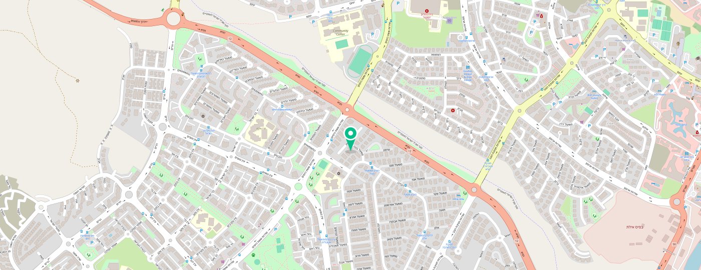 Map showing the location of Villa Terra in Eilat
